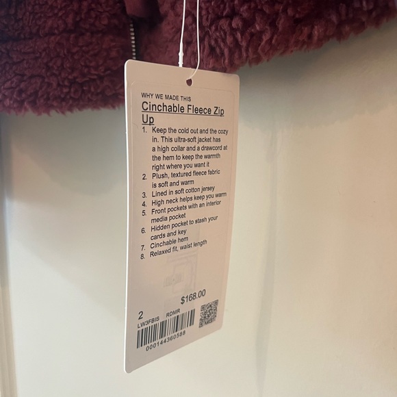 Lululemon Clinchable Fleece Zip Up - Picture 3 of 6